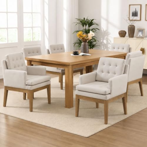 Upholstered Tufted Dining Chairs by DMFurniture
