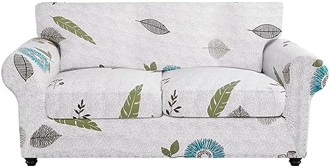 SearchI Stretch Sofa Cover Printed Couch Cover, Floral Pattern 3 Pieces by SearchI