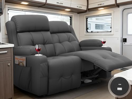 Reclining Loveseat Sofa, RV Loveseats Recliner Sofas Wall Hugger, Double by BuiltfortheRVLife