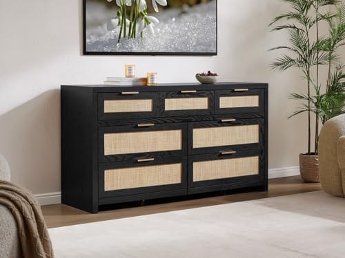 SICOTAS 7 Drawer Rattan Dresser - Image 5