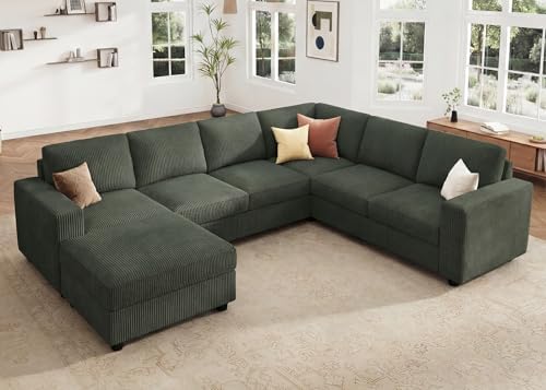 HONBAY Corduroy Sectional Sofa - Image 6