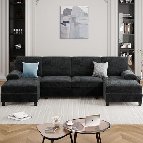 Sectional Couches for Living Room, 106 in U Shaped Couch Soft Sectional Sofa - Image 7