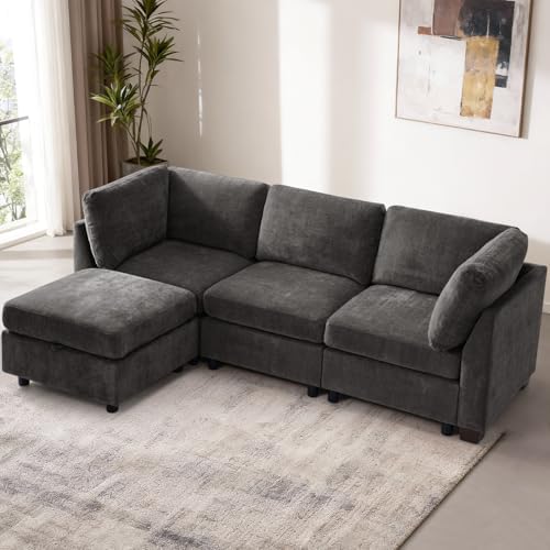EDILLY 94 inches Oversized Modular Sectional Fabric Cloud Sofa Set, Extra Large by EDILLY