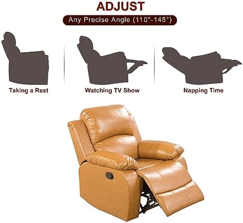 A Ainehome Living Room Furniture Set Bonded Leather Recliner Sofa Set Loveseat - Image 4