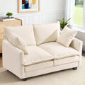 50'' Loveseat Sofa Cloud Sofa Couch, Modern Loveseats 2 Seat Couch 27" Deep Seat by MUDANT