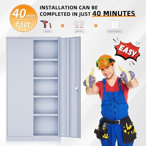 INTERGREAT Metal Storage Cabinet - Image 7