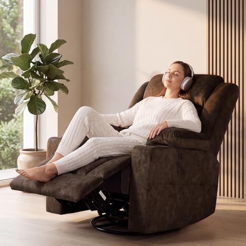 LAFWELL Retro Rocking Recliner Chair, Massage Rocker Recliner Chair - Image 2