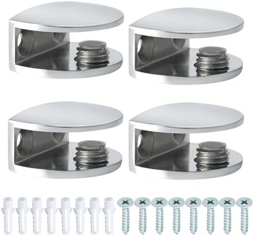 Alise Glass Shelf Brackets Chrome, Holders by Alise