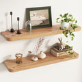 36 inch Floating Shelves for Wall, Elm Wood Rounded Edge by Venusmiles
