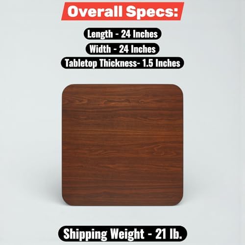 24" x 24" Square Solid Wood Live Edge Table Top - Image 2