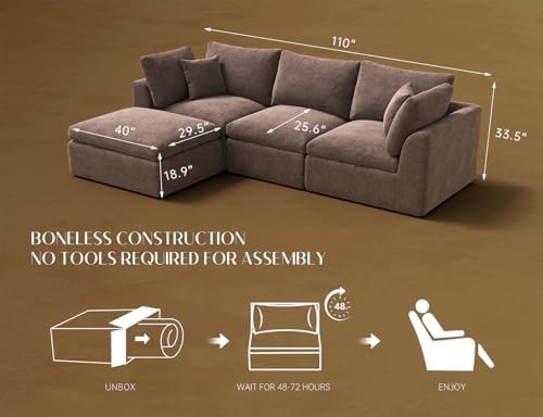 ohllob 110" Cloud Sectional Couches - Image 2