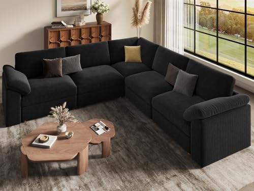 EASE MOOSE Large L Shape Sectional Couch, Oversized Modular Sectional Sofa - Image 4