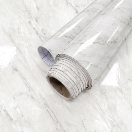 Extra-Thick Marble Contact Paper 39.4" x 196.9" by Unknown
