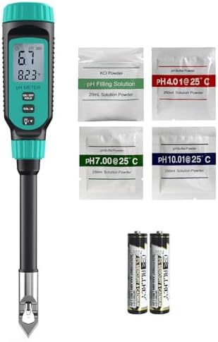 Tadeto Soil pH Tester, High Accuracy Digital pH Meter by Tadeto