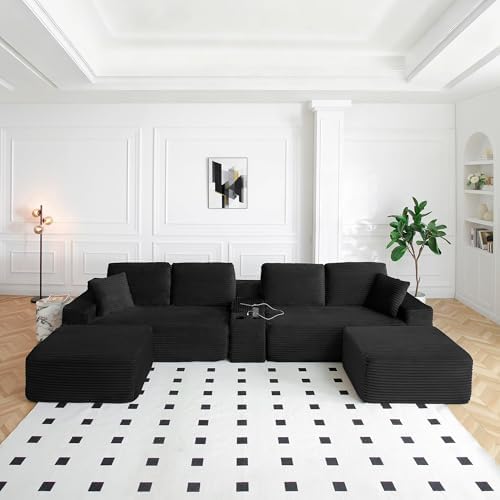 ivoros 150 Inch Modular Sectional Sofa Couch, Oversized Modern Cloud Couch by ivoros
