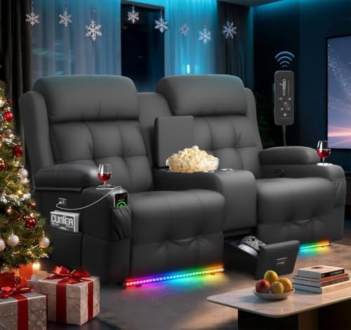 RV Loveseat Recliner Sofa, Home Theater Seating by TOMOSLTER