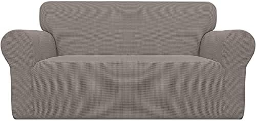 Easy-Going Stretch Loveseat Couch Covers Washable Taupe by Easy-Going