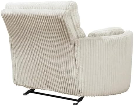 Pemberly Row Mega Ivory XL Extra Wide Power Glider Recliner - Image 5