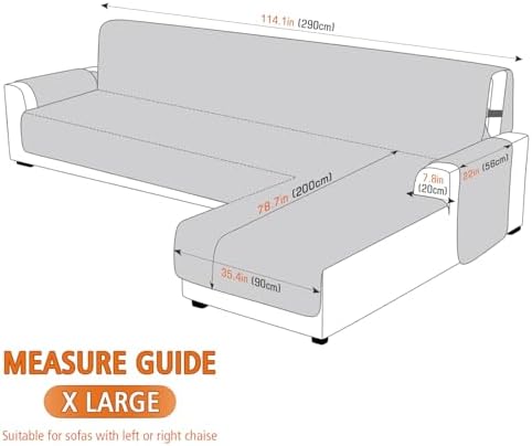 VANSOFY Sectional Couch Covers, L Shaped Sofa Slipcover - Image 3