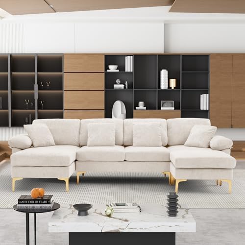 OUYESSIR 114" U-Shaped Modular Sectional Sofa by OUYESSIR