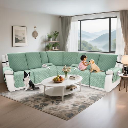 Waterproof Sectional Reclining Couch Covers L Shaped Recliner Sectional Sofa - Image 2