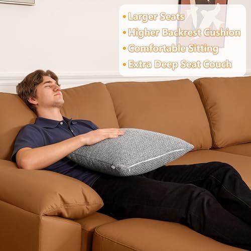 EASE MOOSE Modular Sectional Sofa, L Shaped Leather Sectional Couch - Image 5