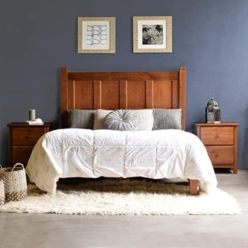 Grain Wood Furniture Shaker Solid Wood Panel Platform Bed, Queen Size by GrainWoodFurniture