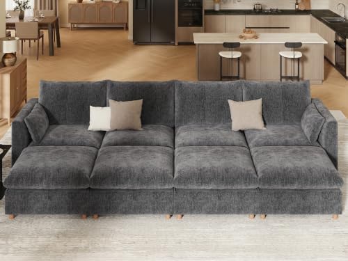 WorthFurni Oversized Modular Sectional Sofa, Comfty Modular Sofa by WorthFurni