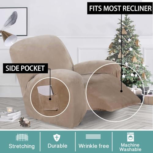 Turquoize Velvet Recliner Covers - Image 2