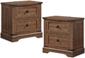 T4TREAM 24" Farmhouse Nightstand Set of 2, Reclaimed Barnwood by T4TREAMFurniture