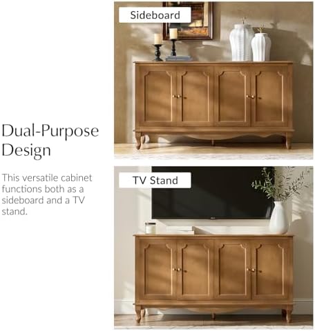 HULALA HOME 58“ Farmhouse Sideboard Buffet Cabinet - Image 5