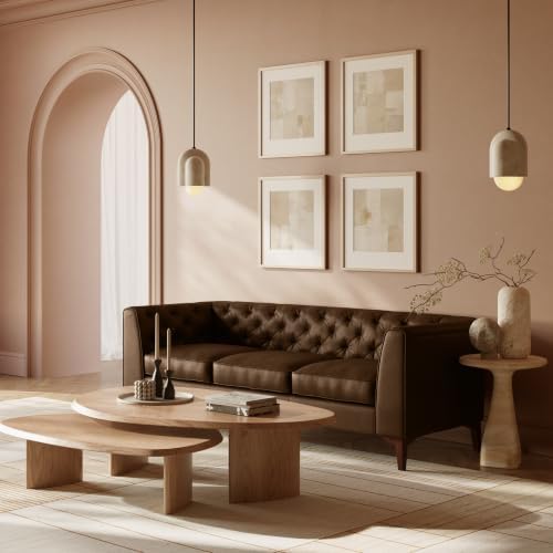 Poly & BARK Essex 89” Full-Grain Italian Leather Sofa – Tufted Back, by Unknown