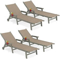 AreShark HDPE Patio Chaise Lounge Chair by AreShark