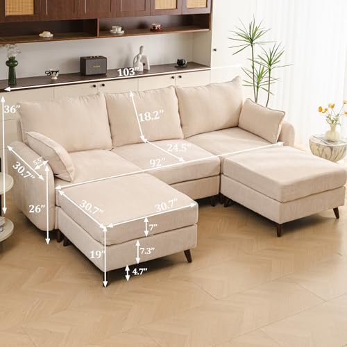 Rexulqo 104'' Modular Sectional Sofa - Image 6