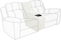 Easy-Going 2-Piece Recliner Console Cover by Easy-Going