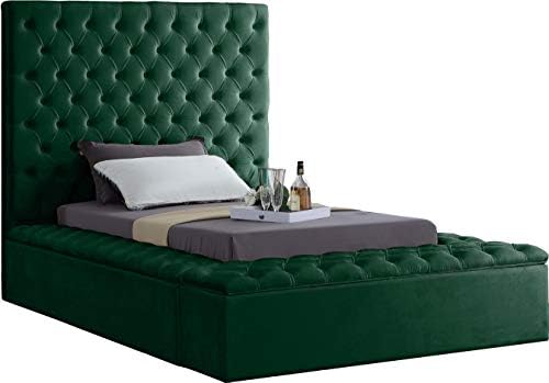 Meridian Furniture Bliss Collection Modern | Contemporary Velvet Upholstered Bed by Unknown