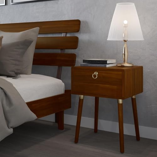 Bme Caden Solid Wood Nightstand/Side Table/End Table, Fully Assembled, by Bme