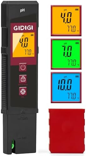 2 in 1 pH Meter, Digital pH Tester Pen by GIDIGI