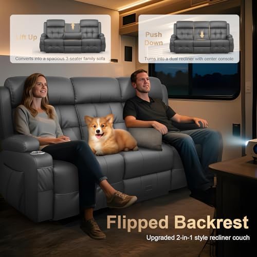 RV Reclining Sofa, Home Theater Seating Loveseat Couch - Image 4