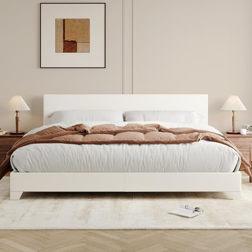 Allewie King Size Upholstered Bed Frame Adjustable Headboard - Image 3