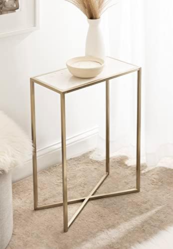 Kate and Laurel Jaspur Modern Slim Side Table, Decorative Glam Narrow End Table - Image 4