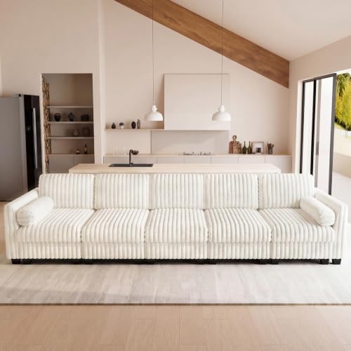 Belffin Oversized Cloud Deep Seat Sectional Sleeper Sofa Bed Corduroy Couch. by Belffin