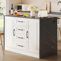 ONBRILL Kitchen Island with 2 Storage Cabinets & 4 Drawers by ONBRILL