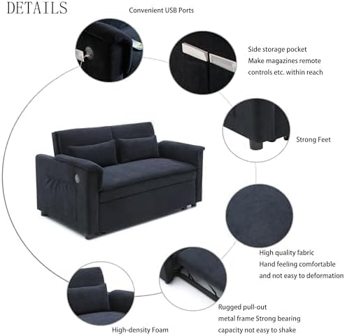 Convertible Sleeper Sofa Bed - Image 5