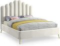 Meridian Furniture Lily Collection Modern | Contemporary Velvet Upholstered Bed by Unknown