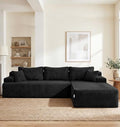 Hobestluk Boneless Couches Modular Sectional Sofa L-Shape Oversized Chaise by YourHomeDeservesMore