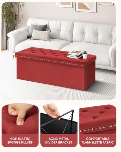 B FSOBEIIALEO Storage Ottoman Bench - Image 5