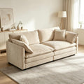 Tmsan 76.7" Loveseat Sofa 2 Seater Cloud Couch, Small Love Seat Sectional by TmsanHomeKitchen