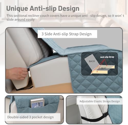 Waterproof Sectional Reclining Couch Covers L Shaped Recliner Sectional Sofa - Image 5