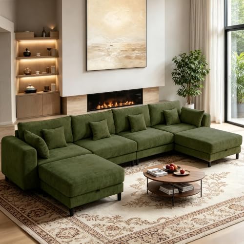 144" Oversized Cloud Sectional Couch, Modular Sofa by MastonHome